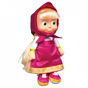 Мягкая игрушка Маша по мотивам мультфильма «Маша и Медведь», с музыкальным чипом, 29 см. (Мульти-Пульти, V85833/30AX (12)sim)